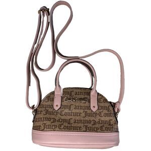 Juicy Couture Hand bag purse brown with pink 9"X5.5"